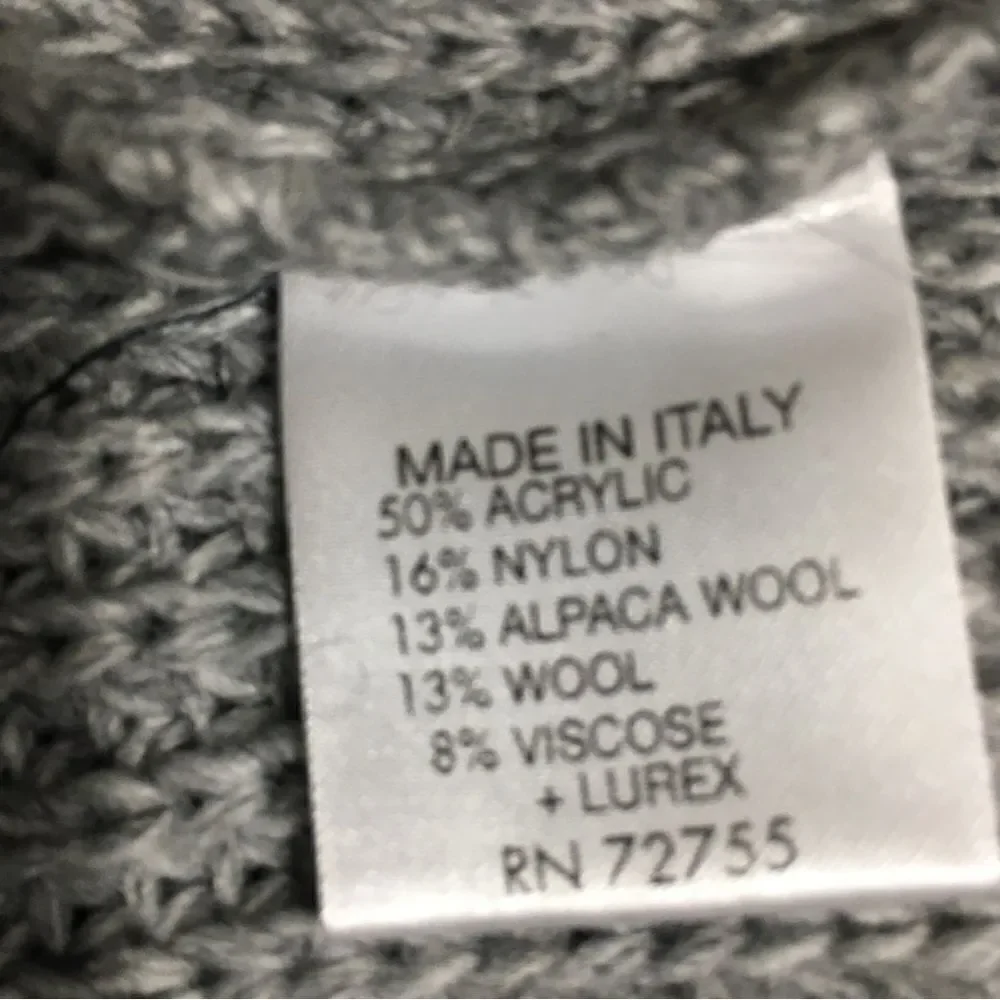 Berretti Gray Knit Sweater Top Size Small
